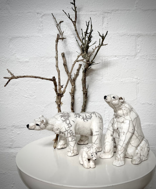 Raku Baby Polar Bear